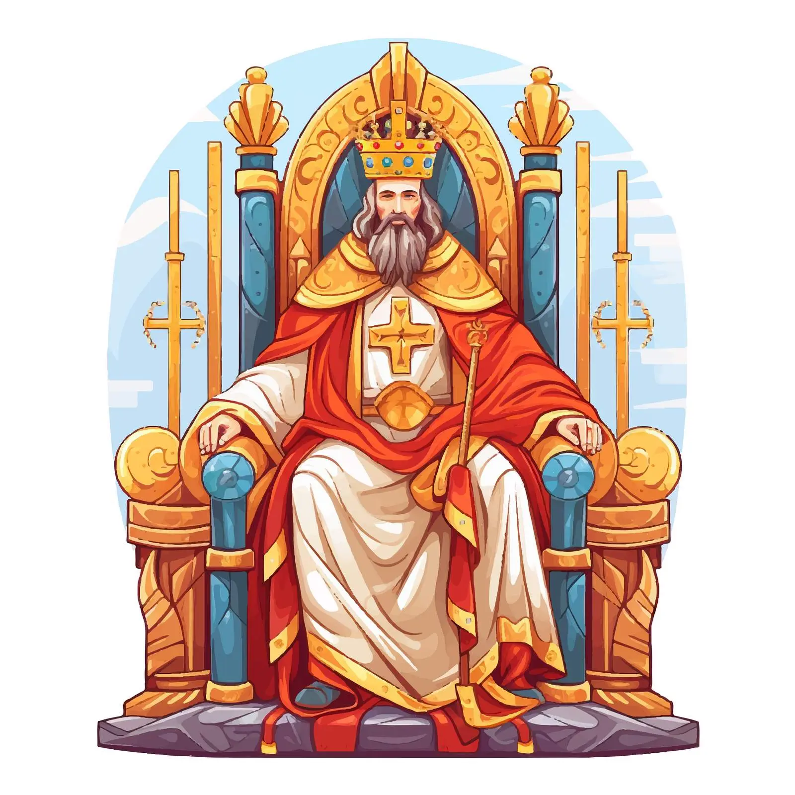 Jesus Christ as Bishop on His Throne — free download from Dotvec
