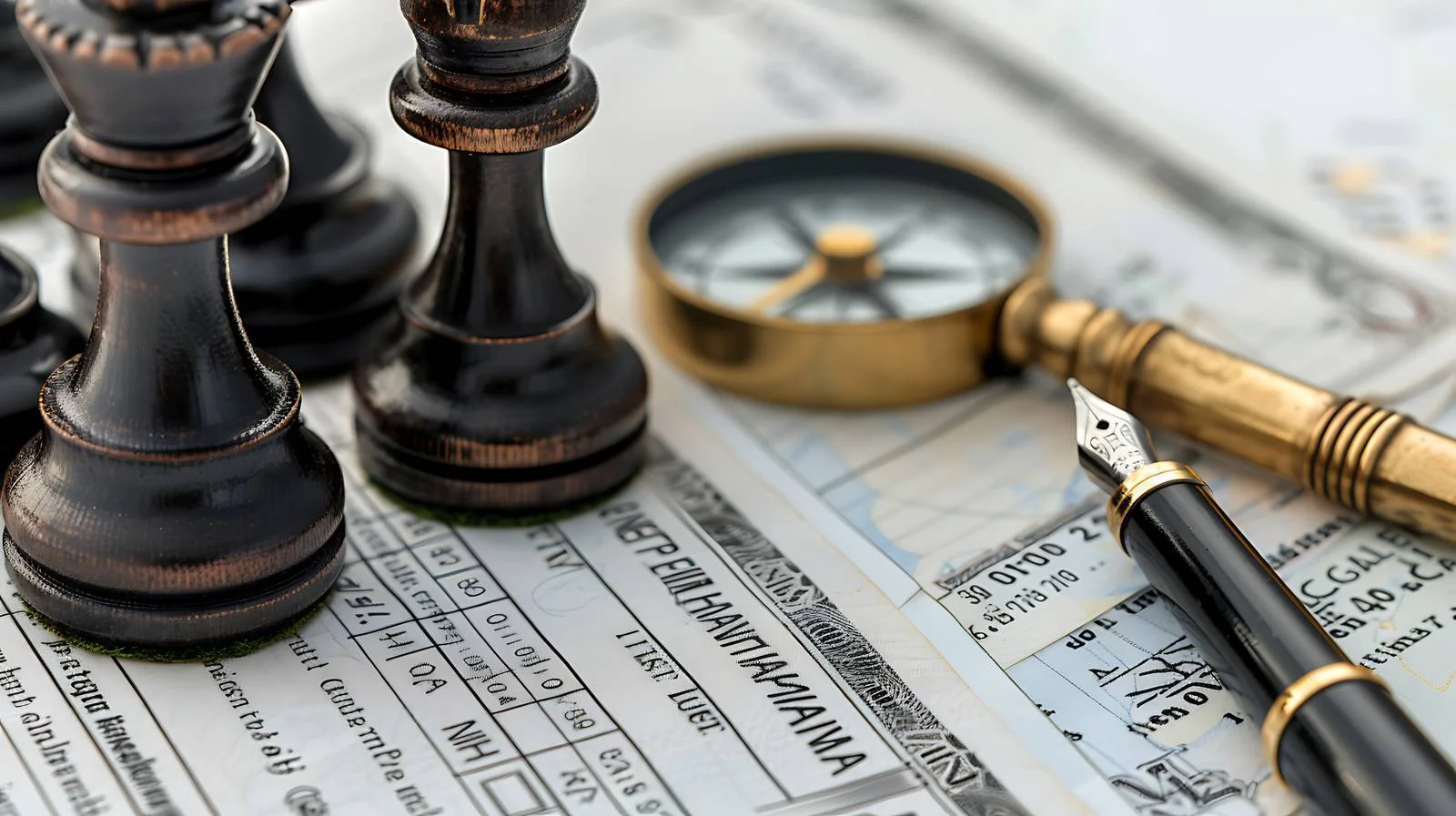 Strategic Chess King with Compass and Pen — free download from Dotvec