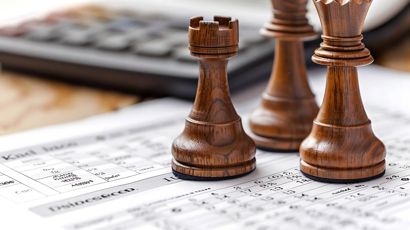 Strategic Chess Piece on Financial Document — free download from Dotvec