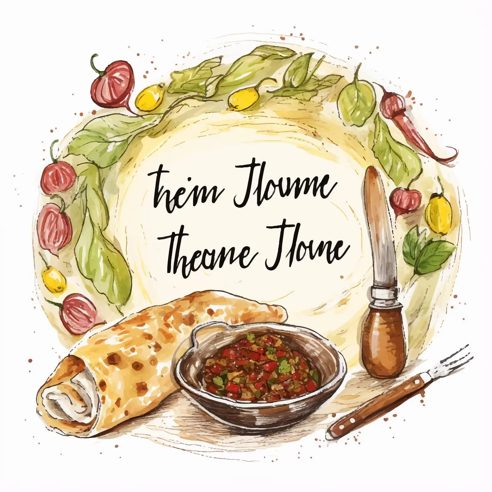 Kitchen Heart Hand Lettering Art Design – free kitchen design image from Dotvec