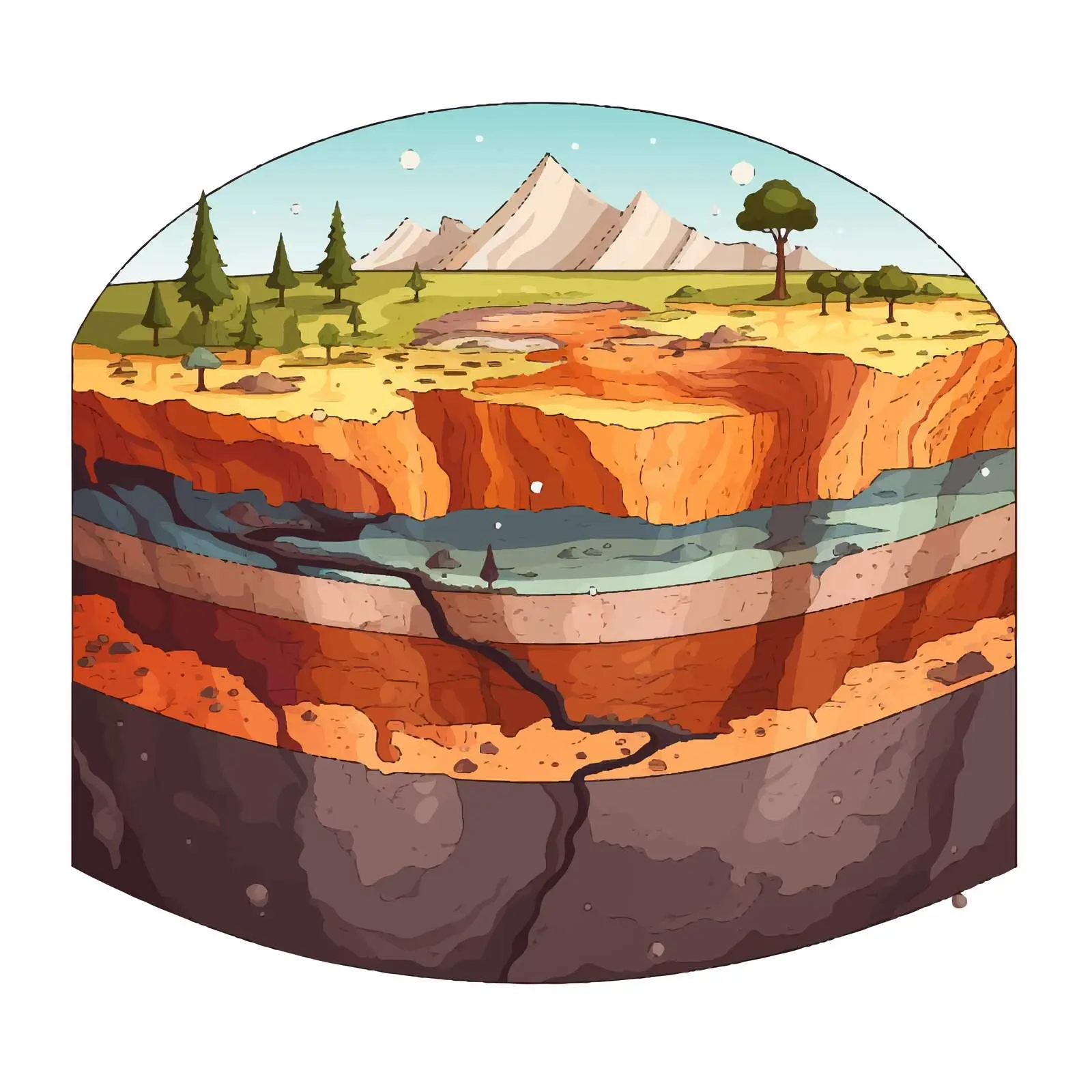 Layers of Earth Concept Illustration Vector — free download from Dotvec