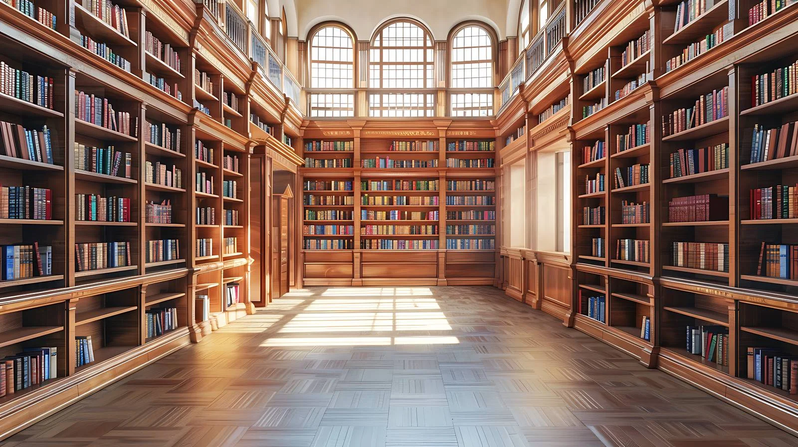 Modern Library Interior in White Isolation — free download from Dotvec