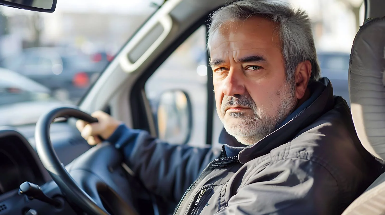 Middle-Aged Man and Cab Driver Transportation — free download from Dotvec