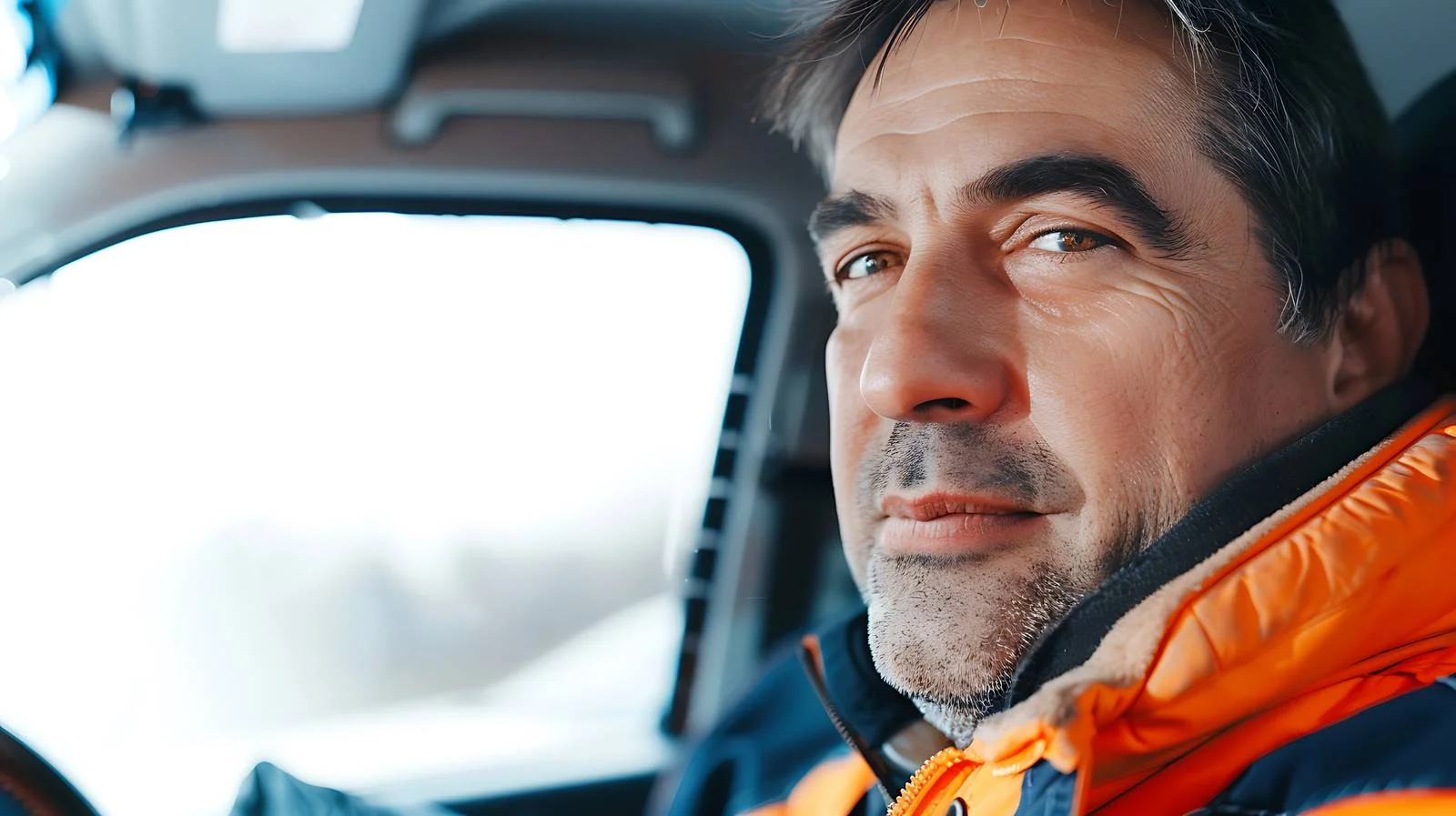 Middle-Aged Man Taxi Driver Portrait — free download from Dotvec