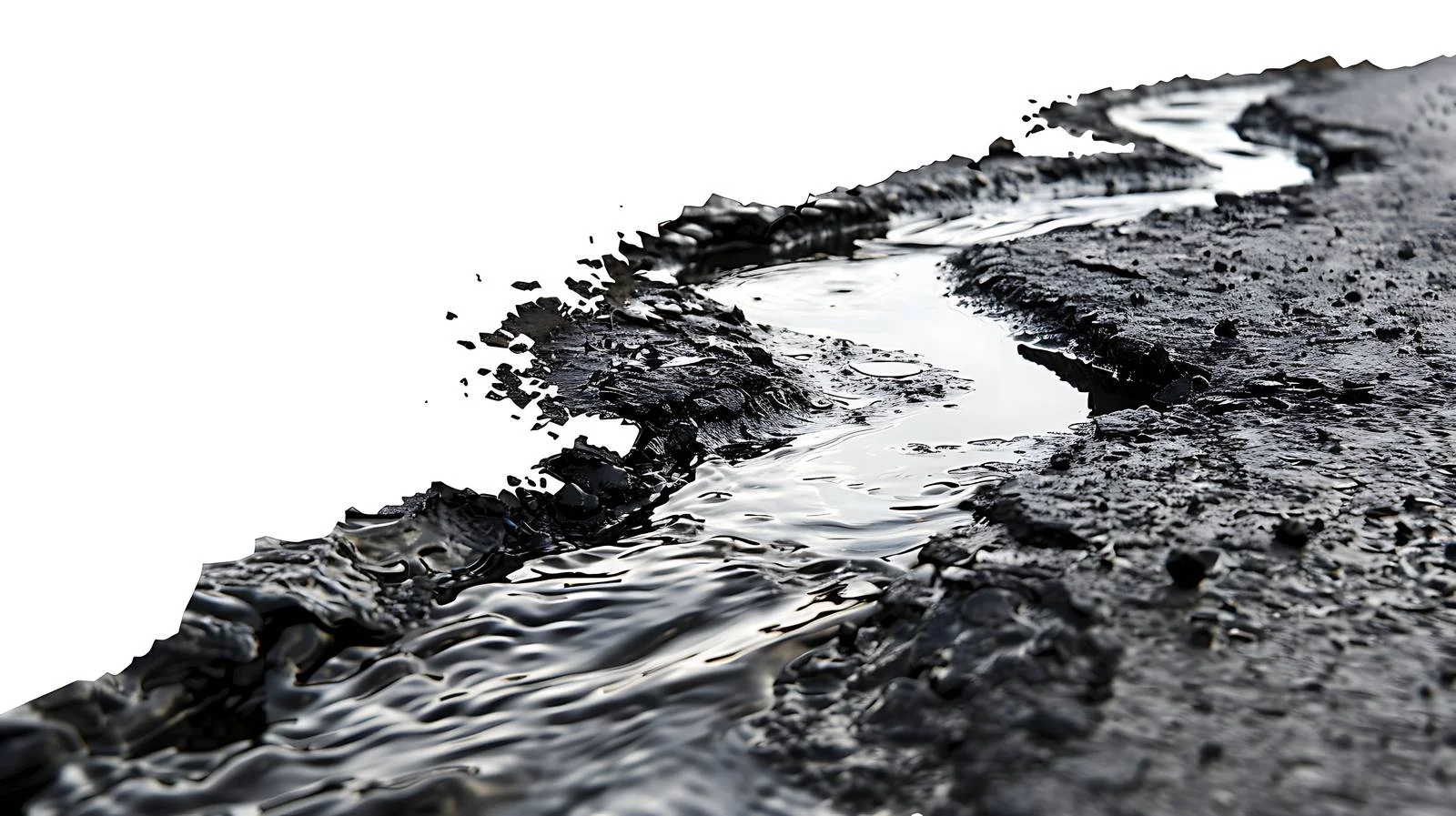 Impact of Oil Slick on Asphalt Road — free download from Dotvec
