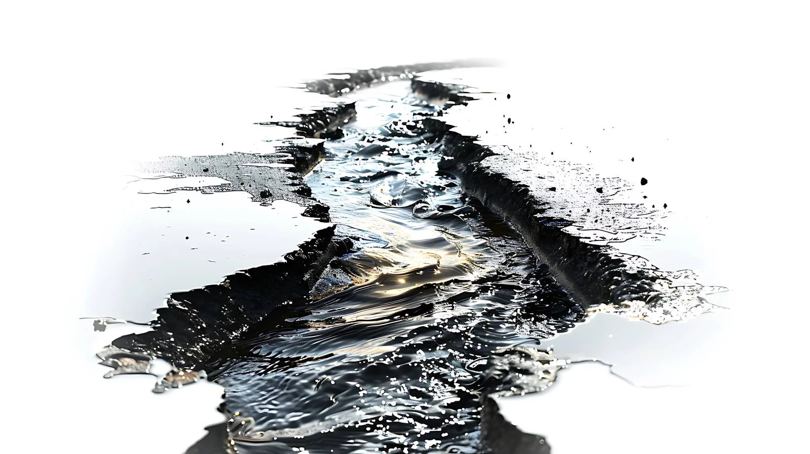 Impact of Oil Slick on Asphalt Road — free download from Dotvec