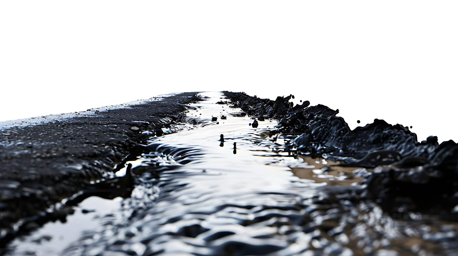 Impact of oil slick on asphalt road — free download from Dotvec
