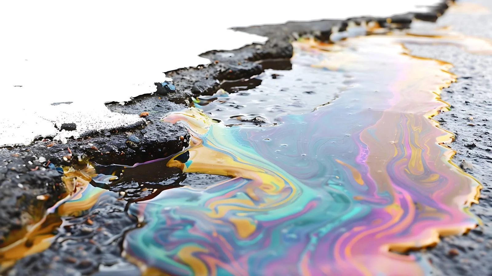 Environmental impact of oil slick on asphalt — free download from Dotvec