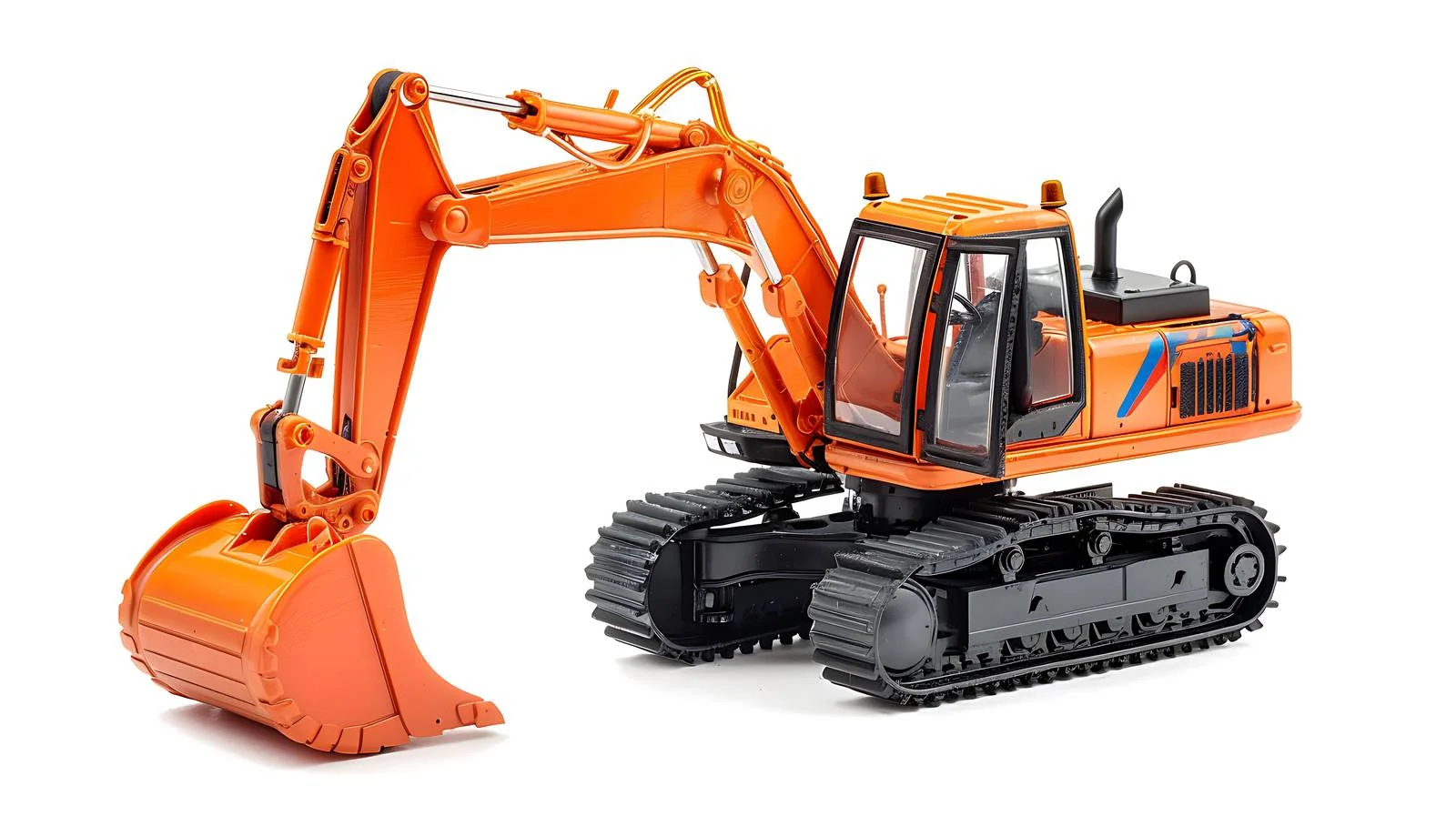 Orange Backhoe Ground Equipment — free download from Dotvec