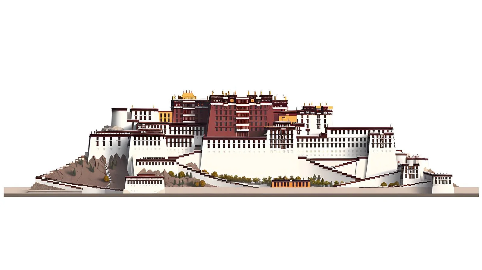 Potala Palace White Background Image — free download from Dotvec