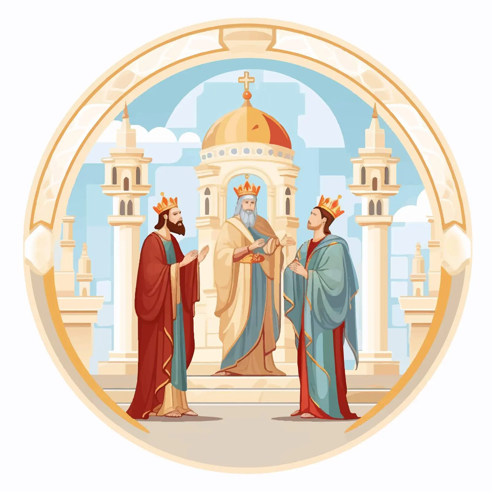 Presentation of Jesus at the Temple Illustration — free download from Dotvec