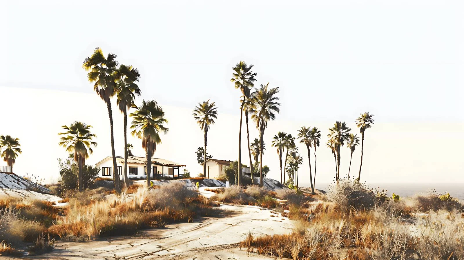 Elegant West Coast Rising Over White — free download from Dotvec