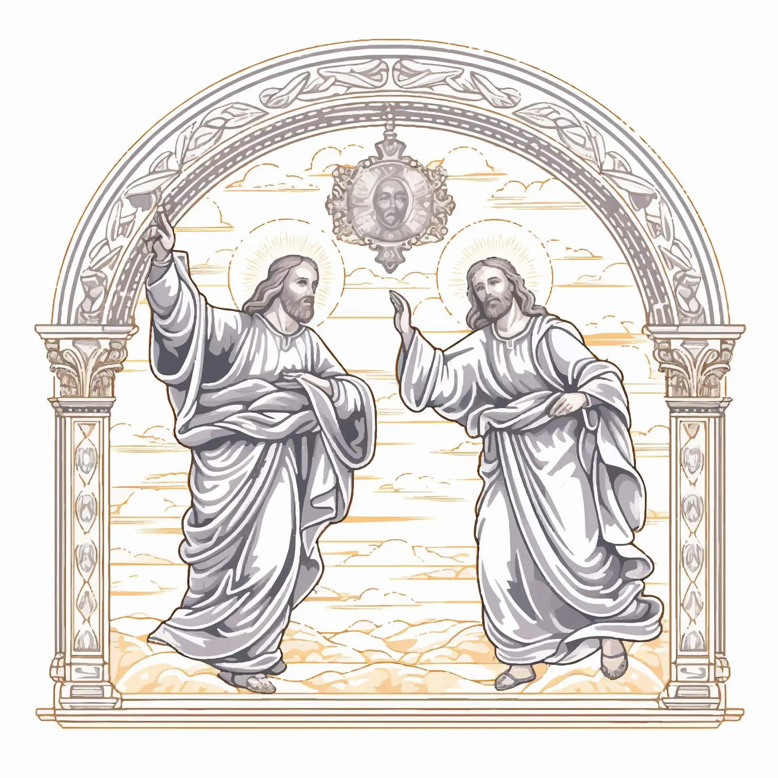 Sixth Appearance from Resurrection to Ascension – free modern vectors image from Dotvec