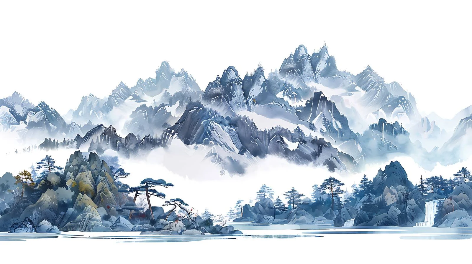 Snowy Haizi Mountain Scenery — free download from Dotvec