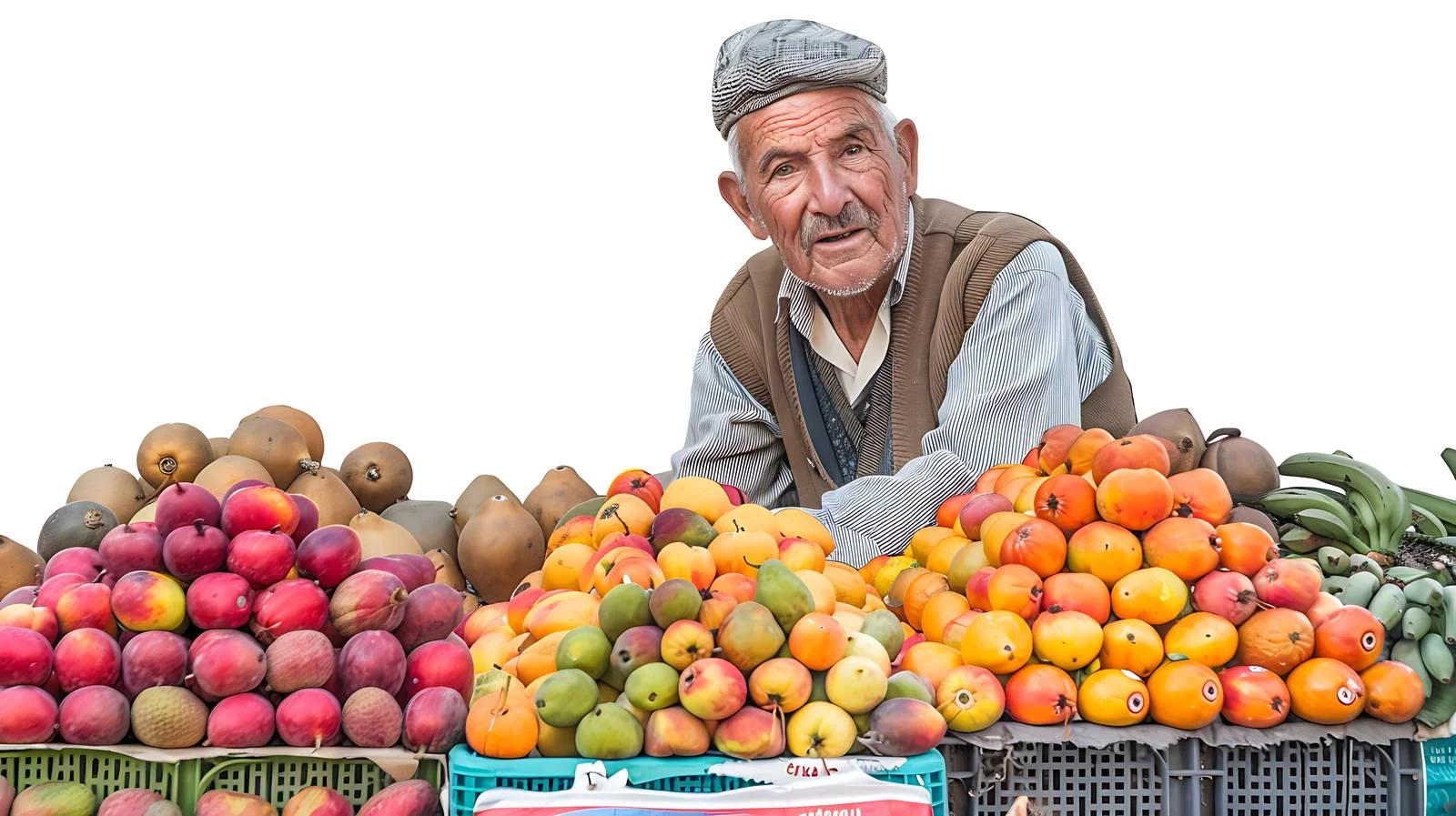Middle-Aged Men Selling Fruits on Streets — free download from Dotvec