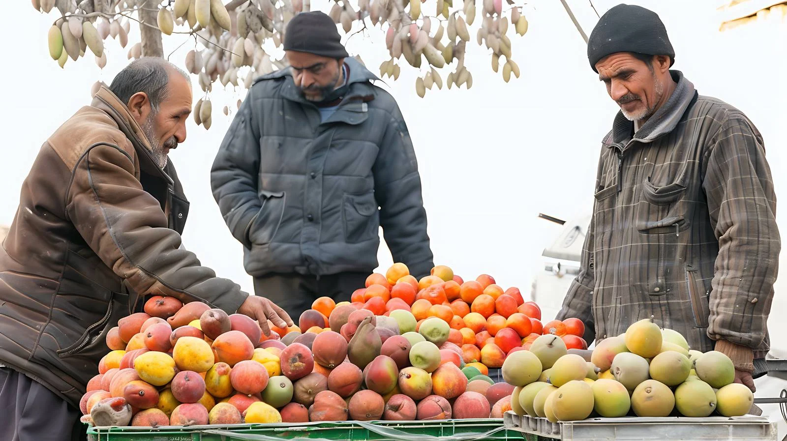 Middle-aged men selling fruits on streets — free download from Dotvec