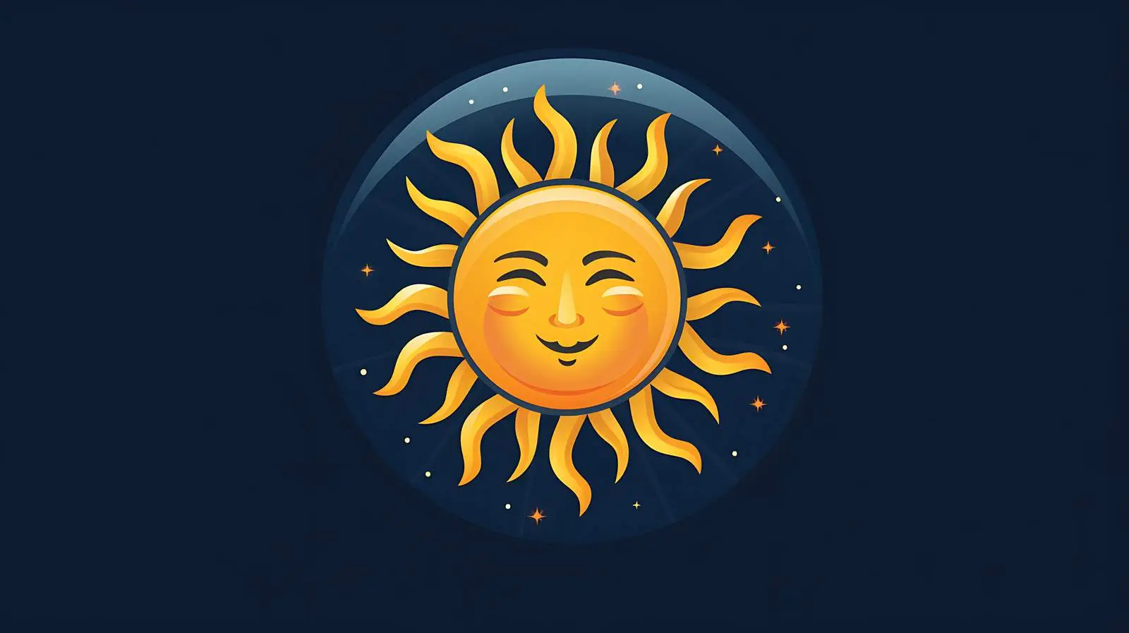 Space Sun Cartoon Icon on Blue Star — free download from Dotvec