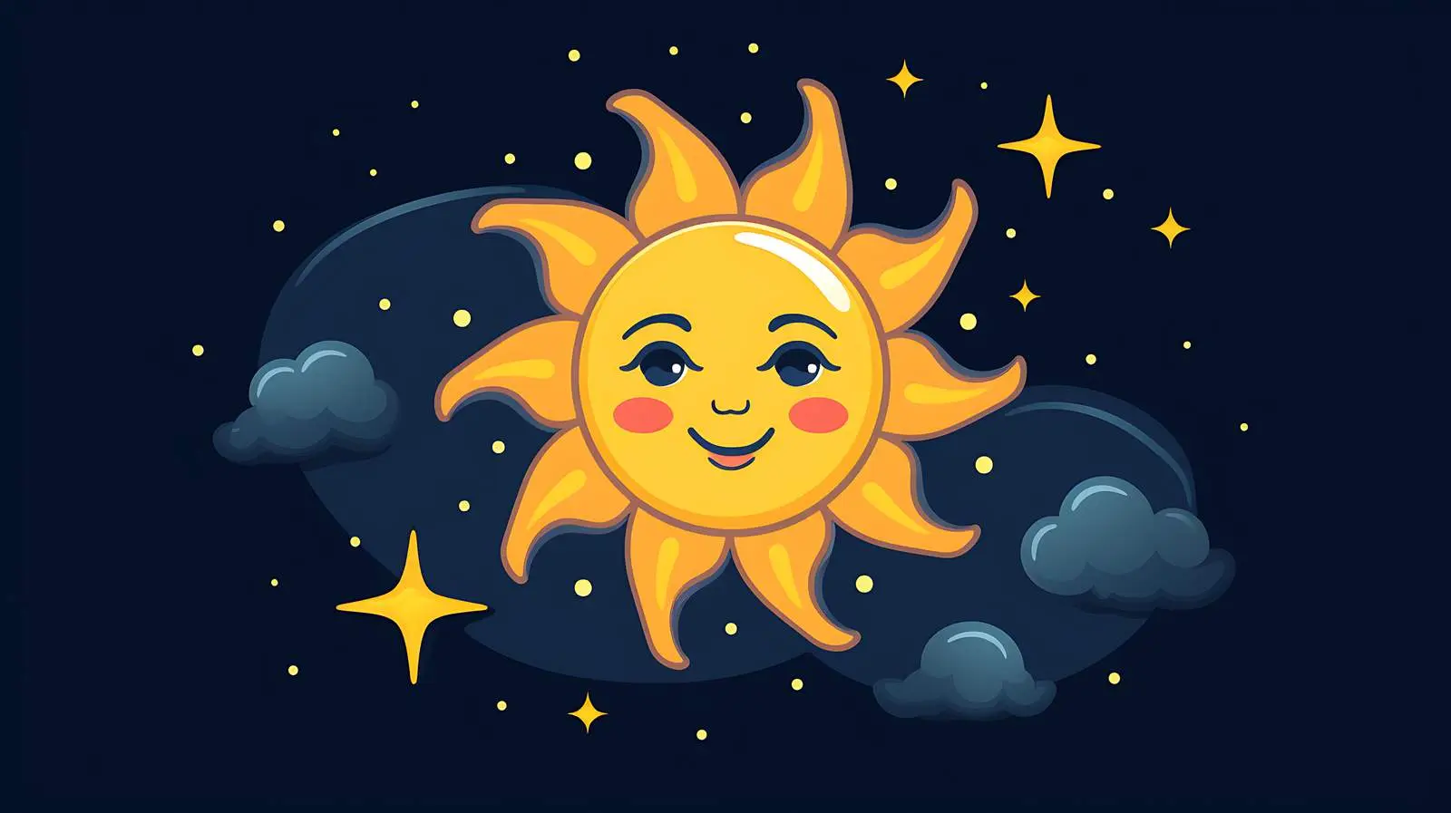 Space Sun Cartoon Icon on Blue — free download from Dotvec