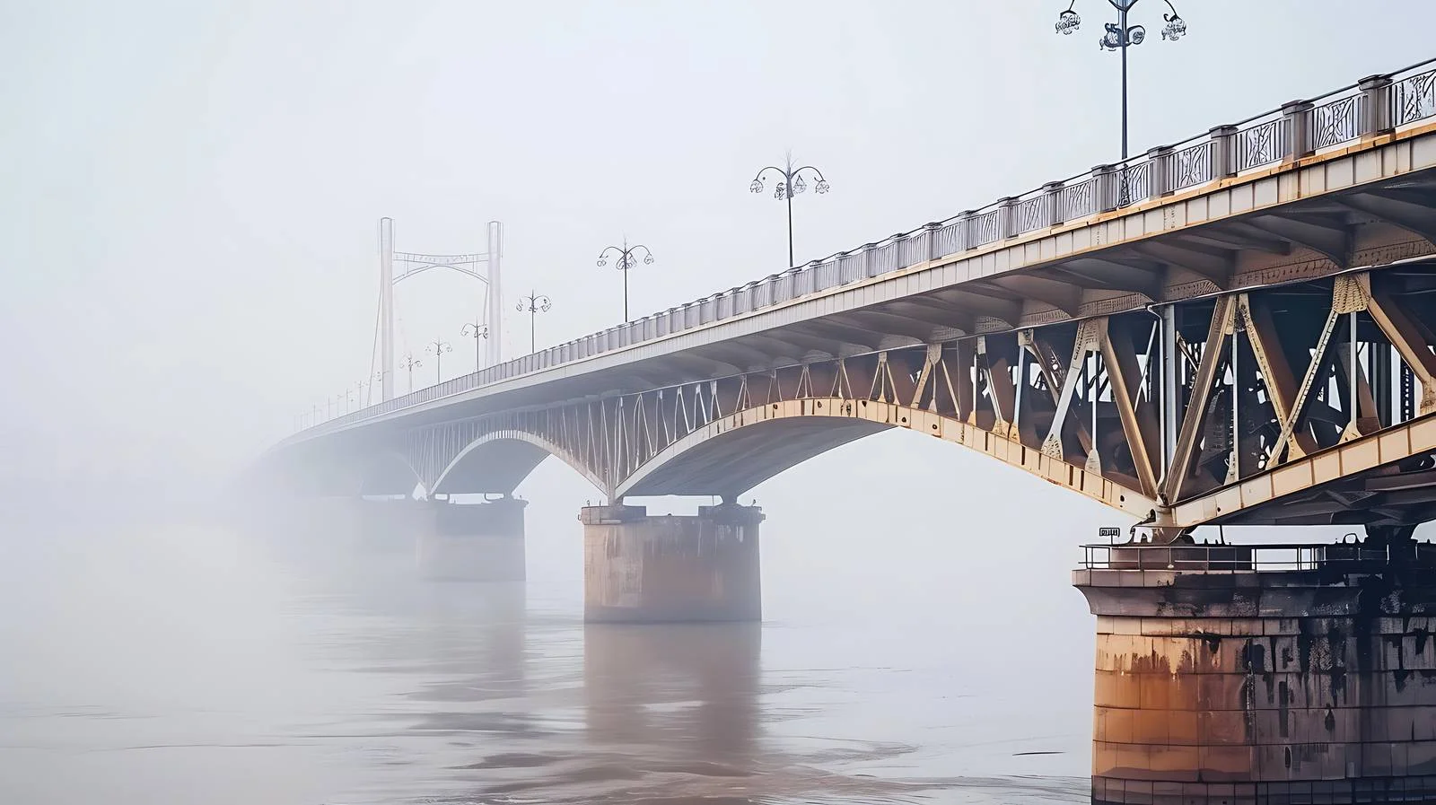 Scenic Beauty of Wuhan Yangtze River Bridge — free download from Dotvec