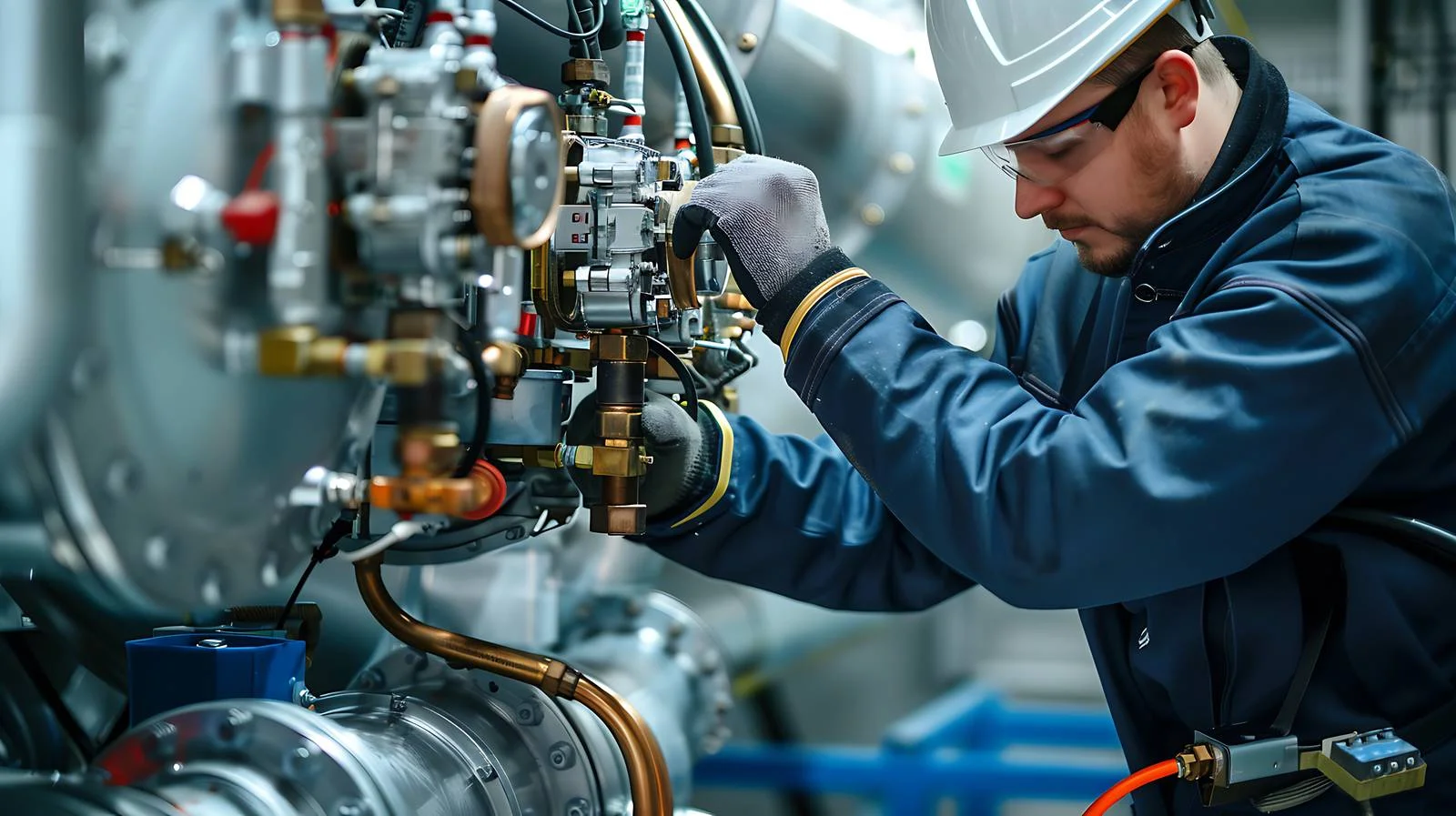 Inspecting Power Lines at Heat Exchanger Site — free download from Dotvec