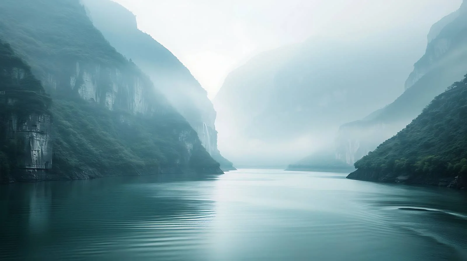 Yangtze River Gorges Isolated White — free download from Dotvec