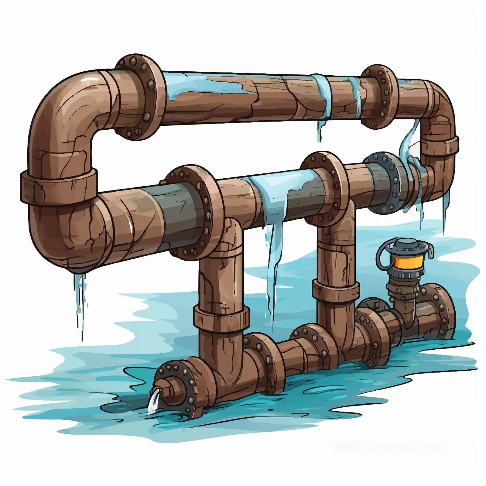 Underground Water Pipe System Illustration Vector — free download from Dotvec