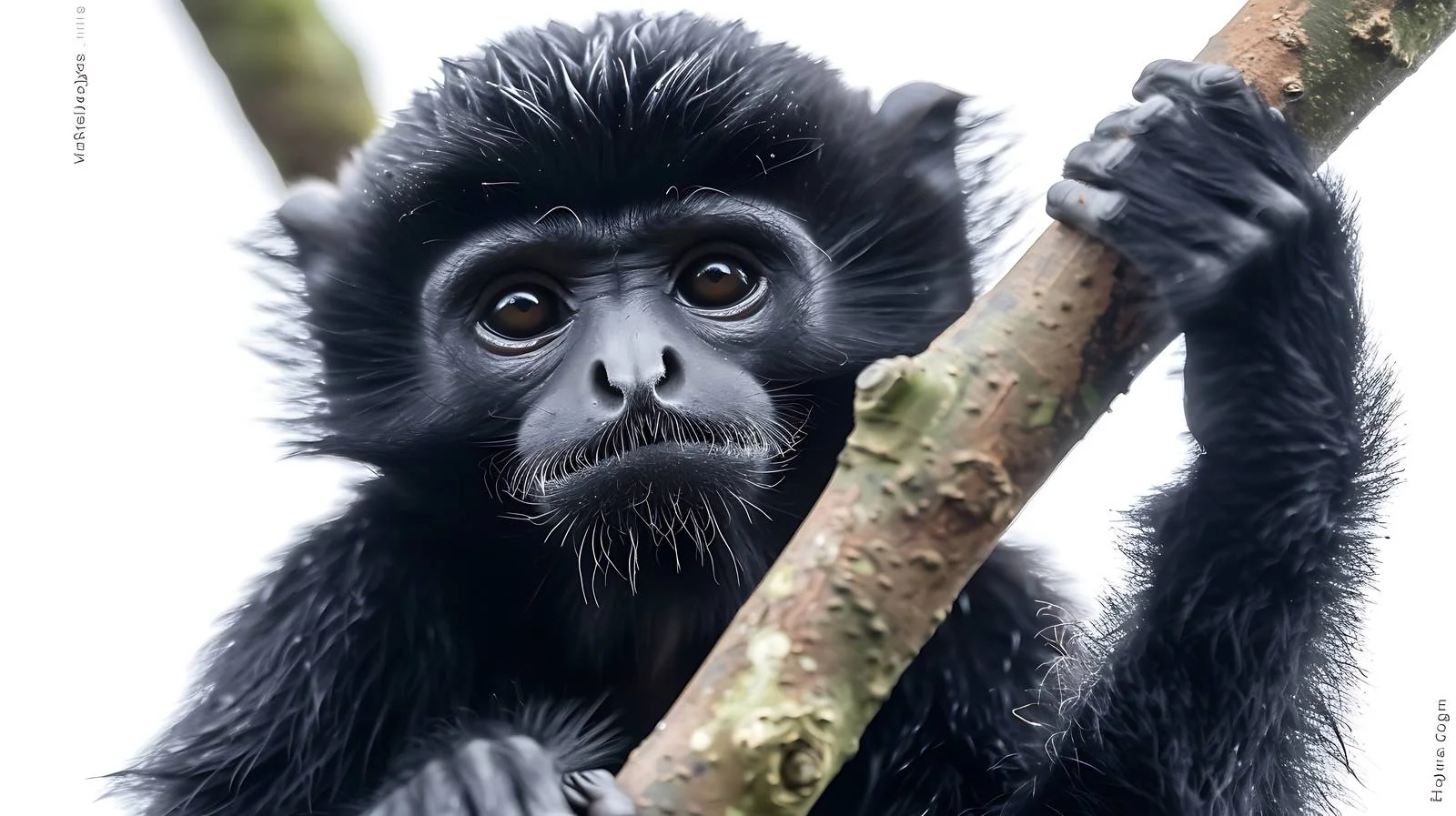 White-Cheeked Black Leaf Monkey Wangping Nanc — free download from Dotvec