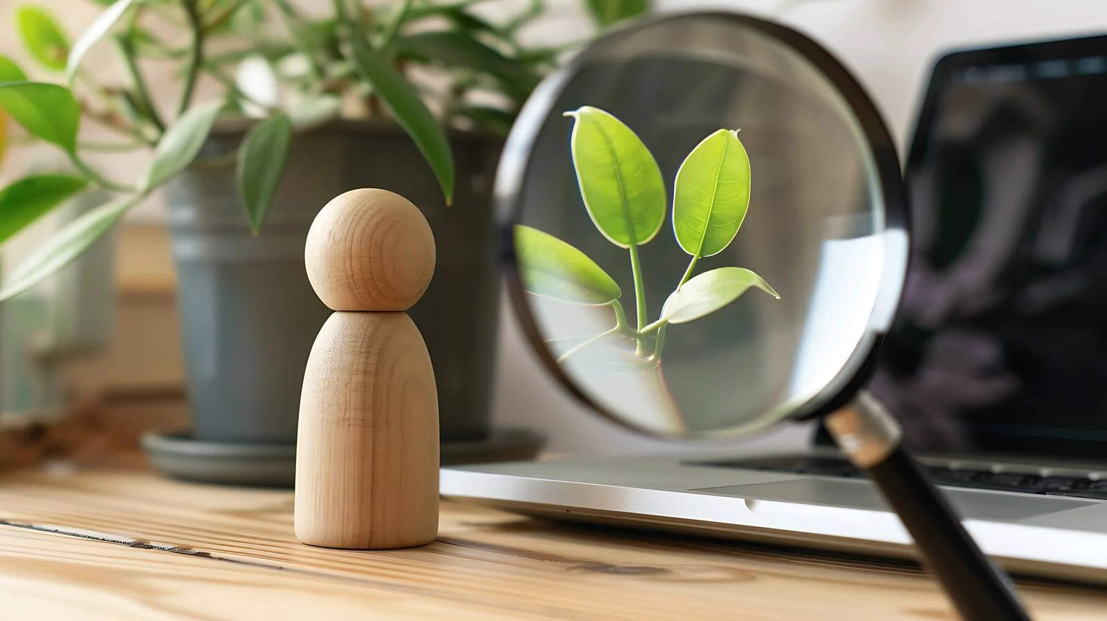 Symbolic Wooden Employee Representation — free download from Dotvec