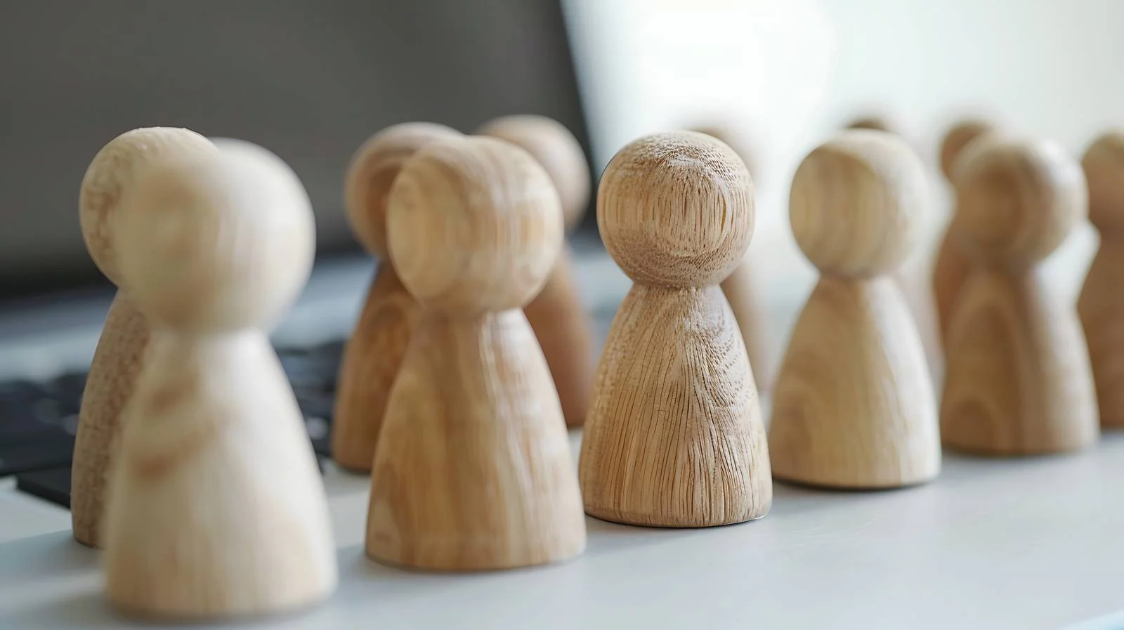 Symbolic Wooden Employee Representation — free download from Dotvec