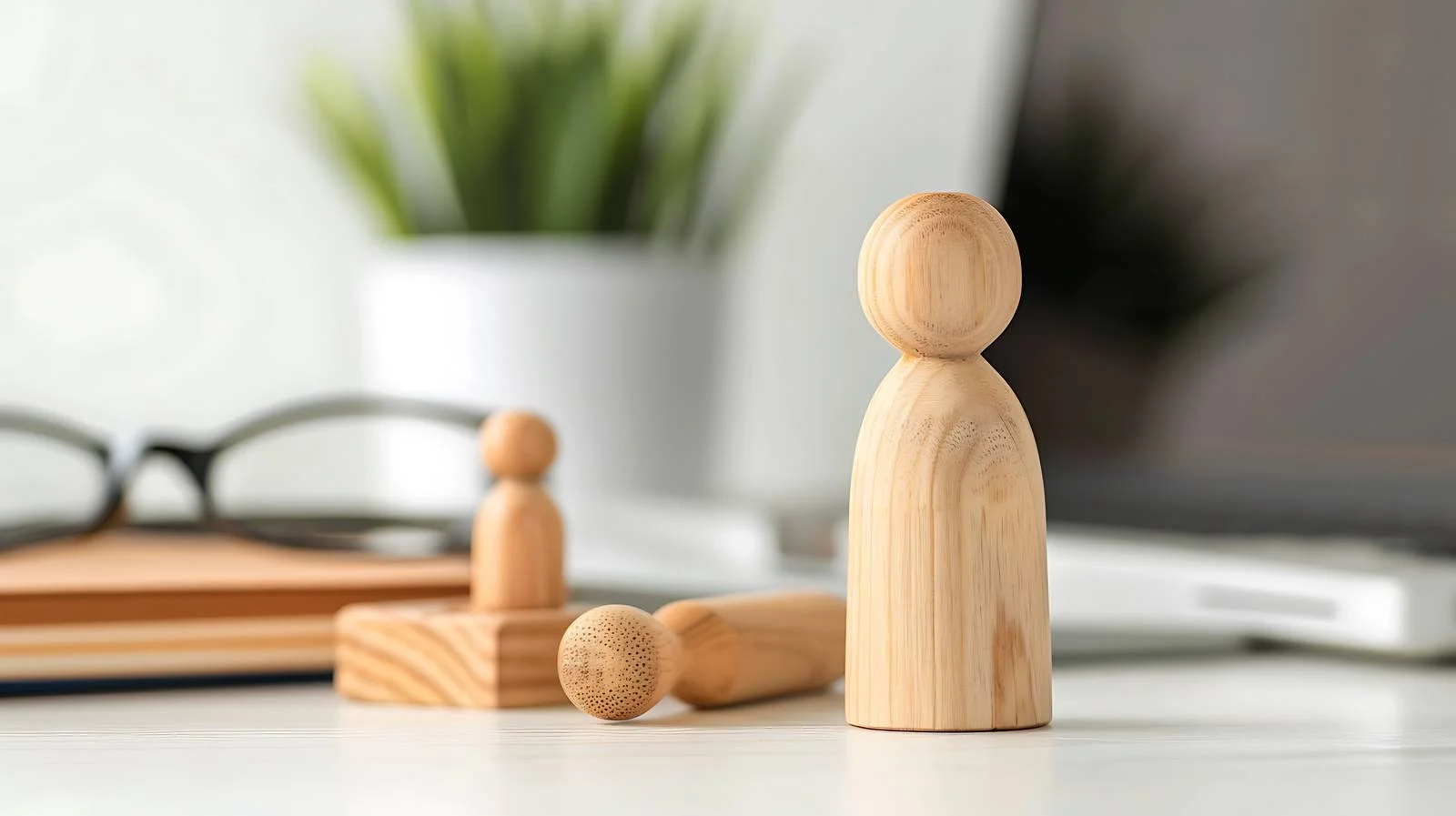 Corporate Employee Wooden Doll Concept — free download from Dotvec