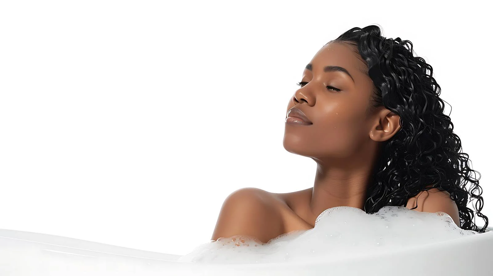 Serene Bubble Bath with Young Woman — free download from Dotvec