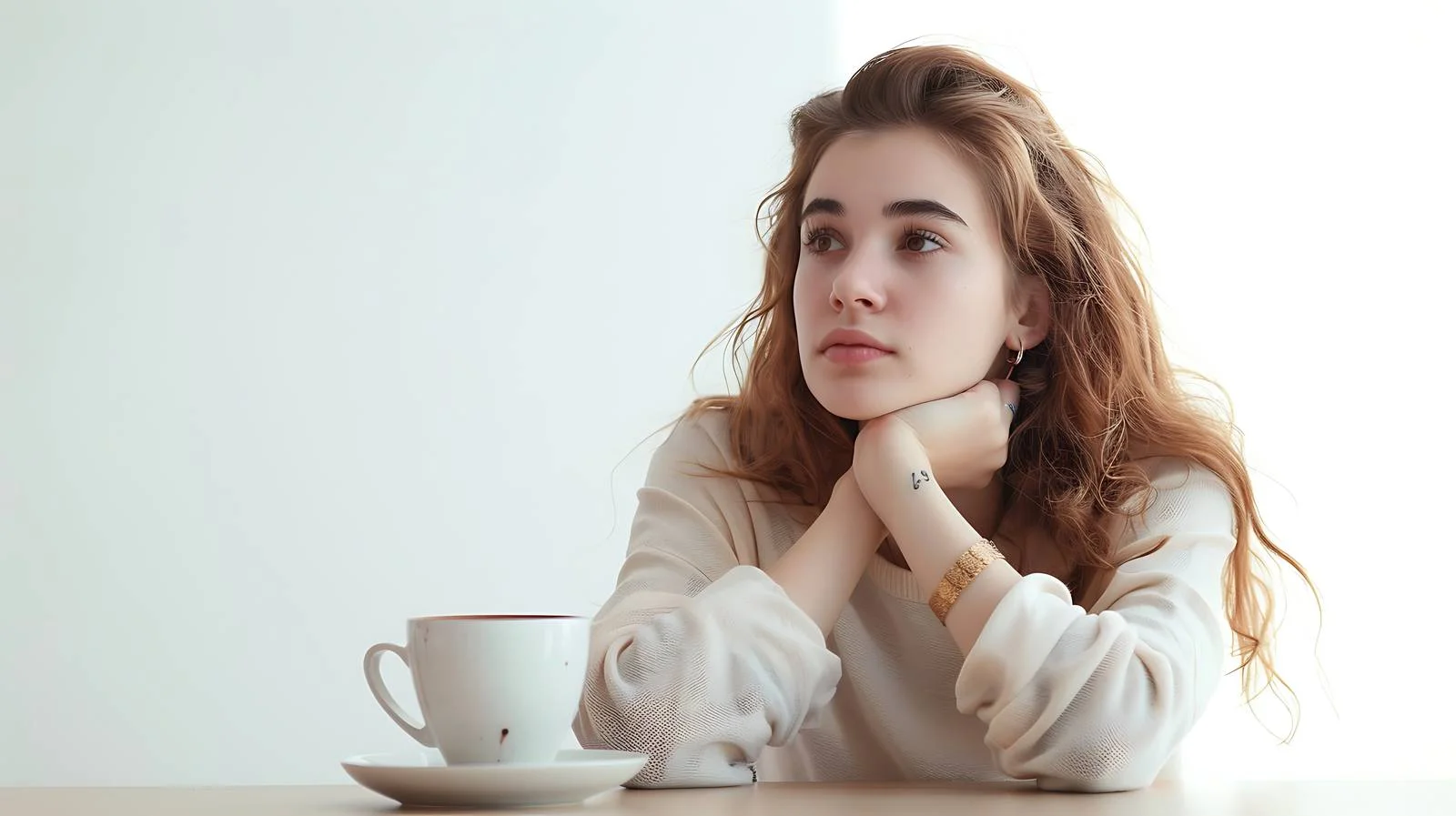 Young Woman in Coffee Shop — free download from Dotvec