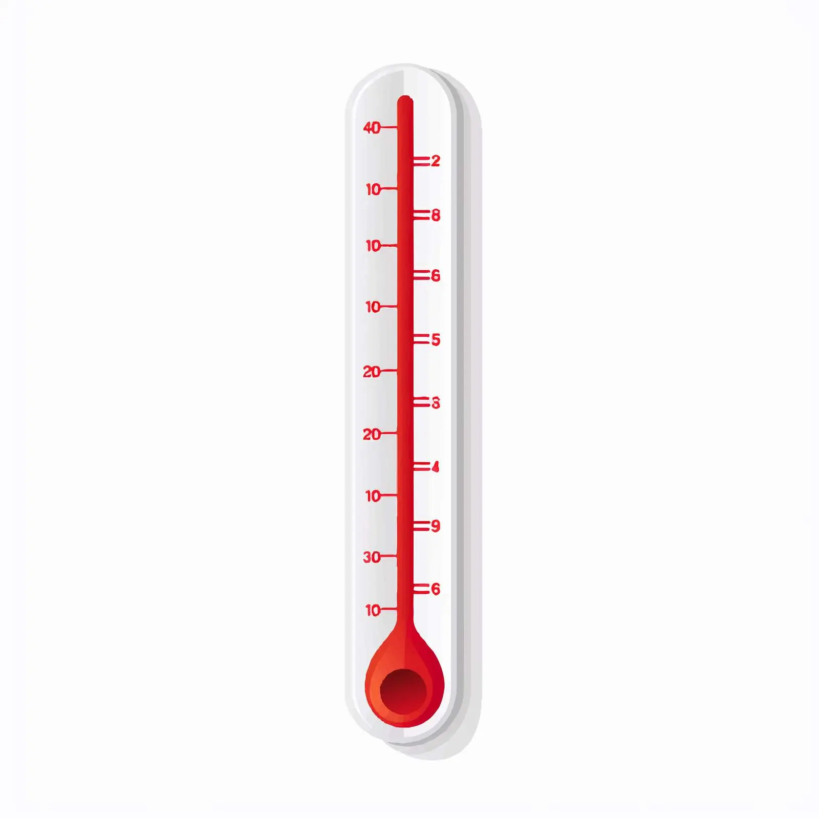 Vector Thermometer Illustration on White Background – free thermometer image from Dotvec