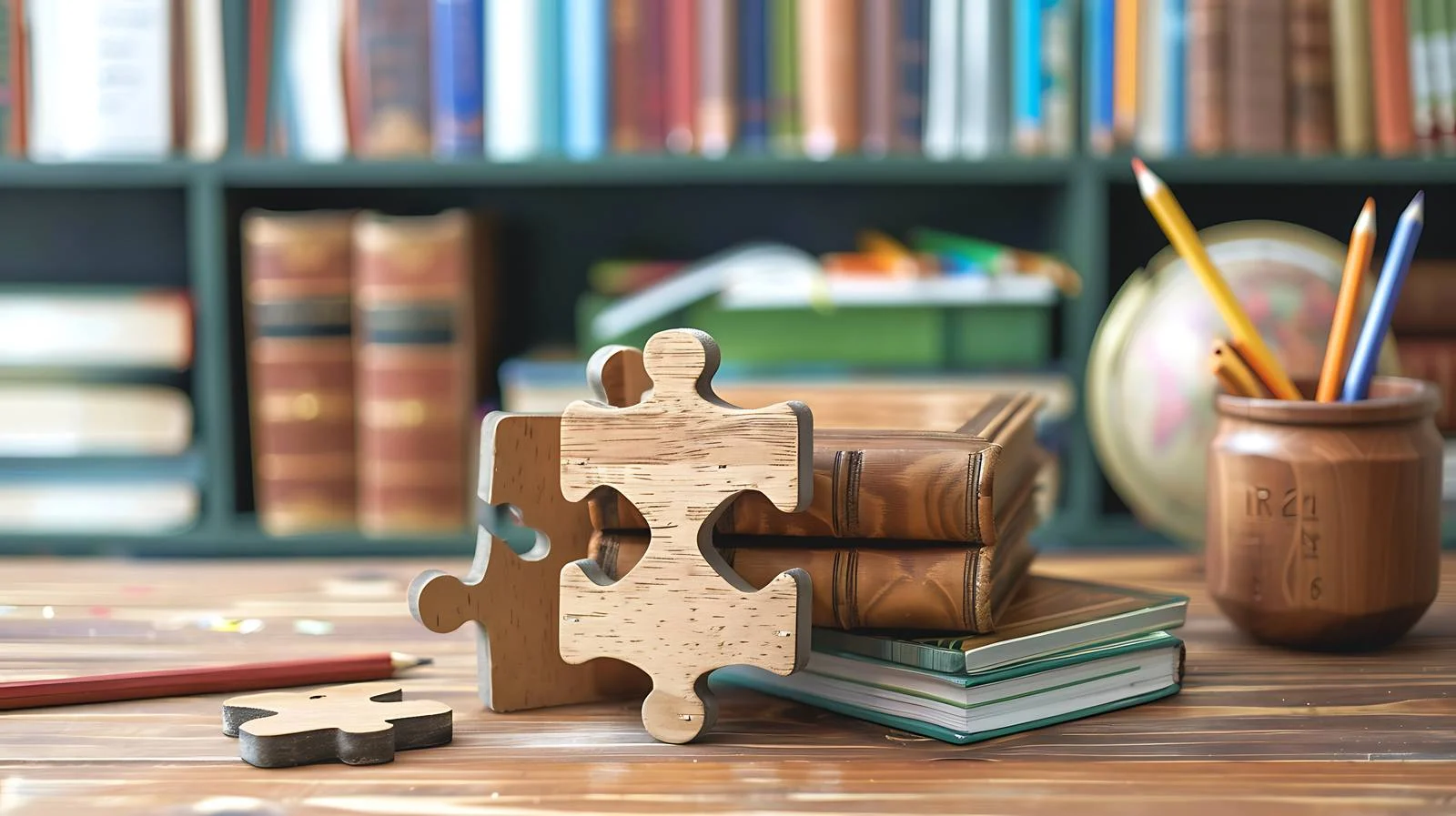 Wooden Jigsaw Puzzle and Desk Items — free download from Dotvec