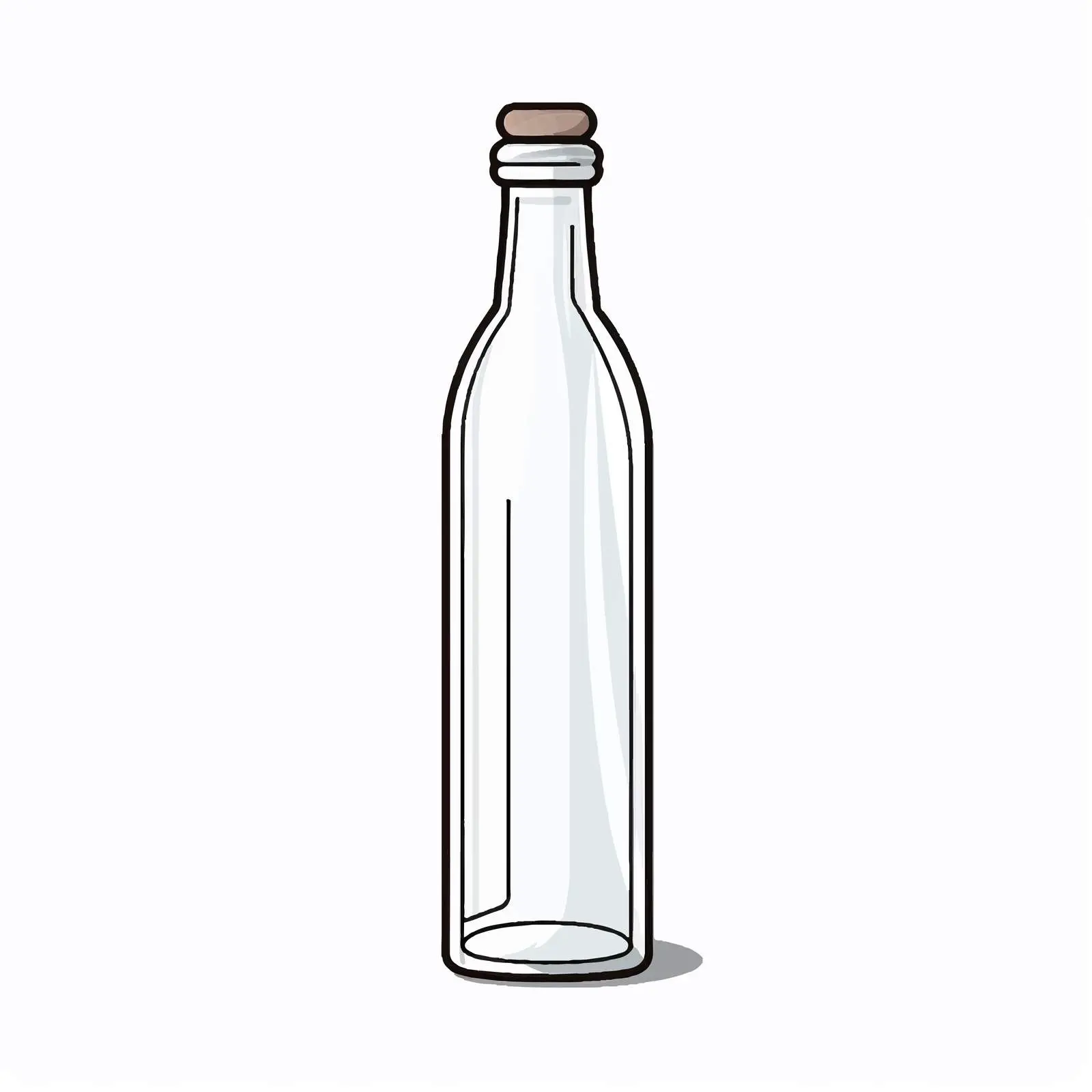 Thin Bottle Outline Vector Illustration — free download from Dotvec