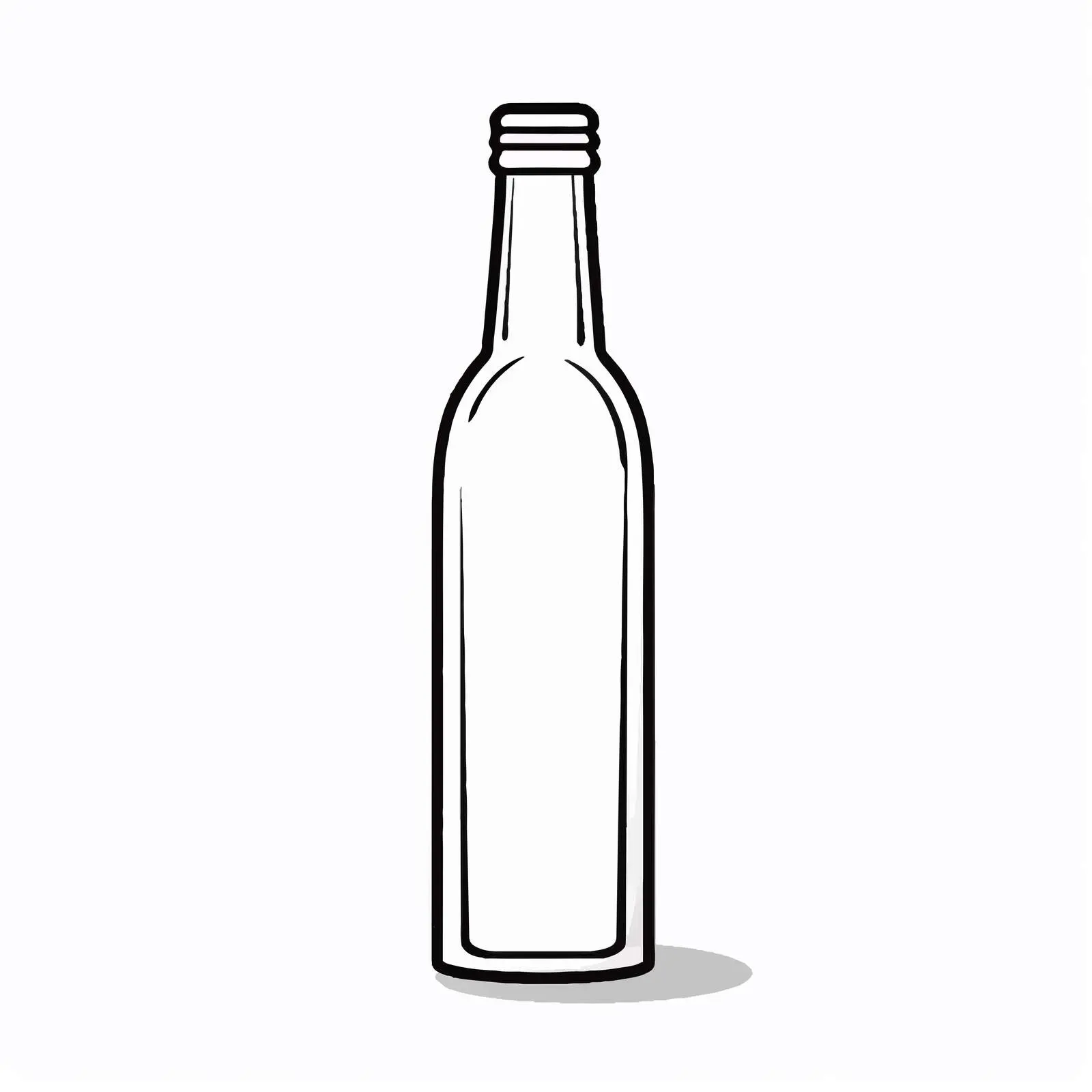 Thin Bottle Outline Cartoon Vector Illustration — free download from Dotvec