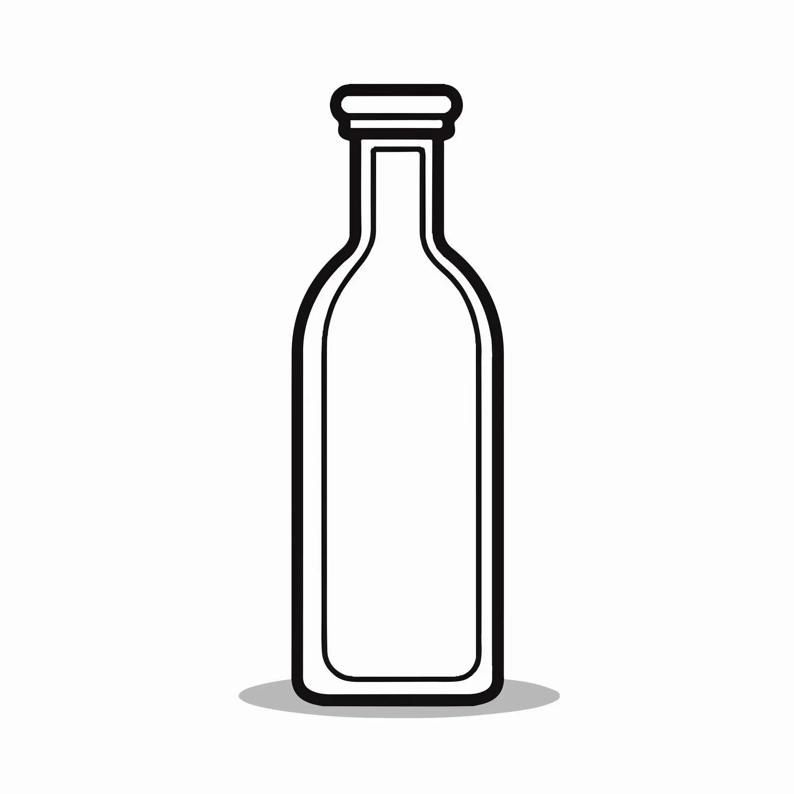 Thin Bottle Outline Cartoon Vector Illustration — free download from Dotvec