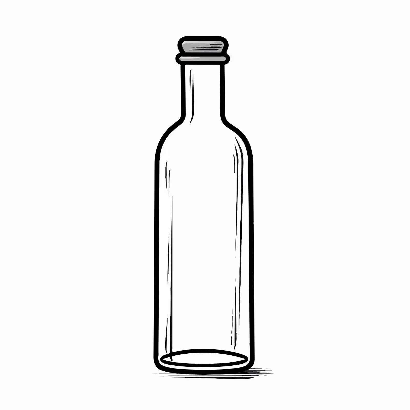 Thin Bottle Outline Vector Illustration — free download from Dotvec