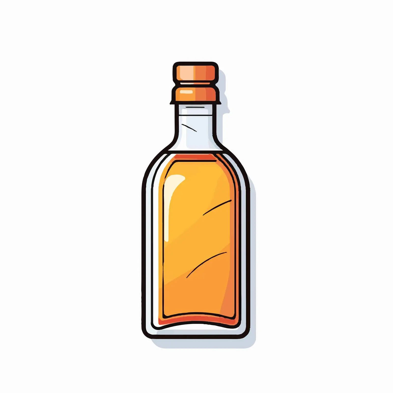 Cartoon Thin Bottle Vector Illustration – free bottle clipart image from Dotvec