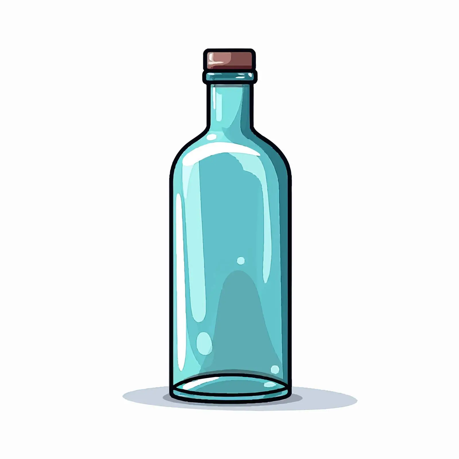 Cartoon Thin Bottle Vector Illustration — free download from Dotvec