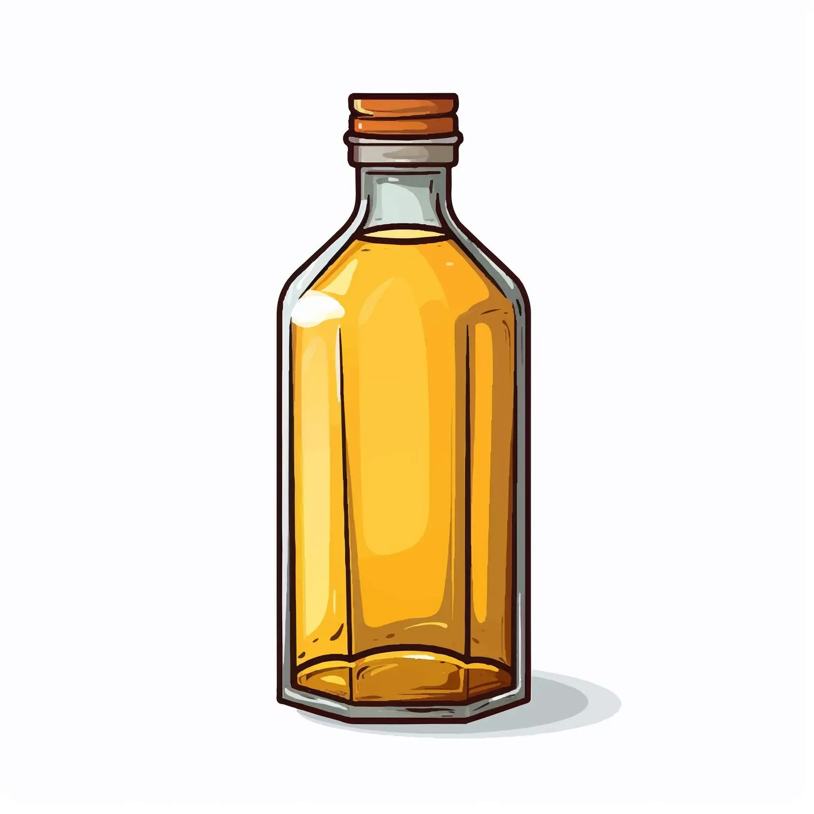 Cartoon Thin Bottle Vector Illustration — free download from Dotvec