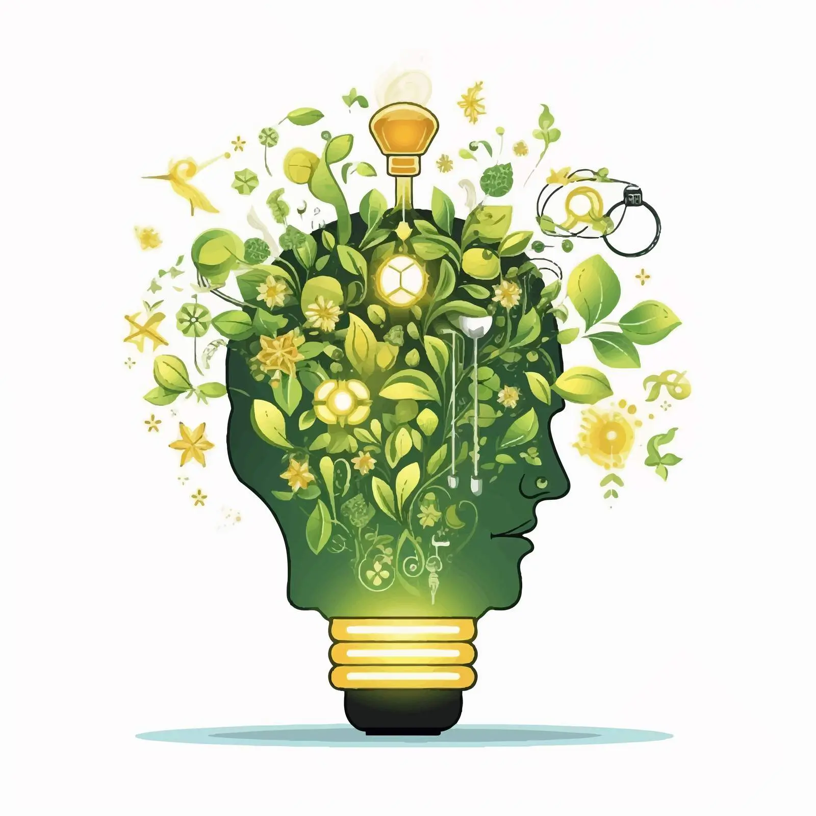 Eco-Friendly Green Design Cartoon Vector Illustration – free innovative design image from Dotvec