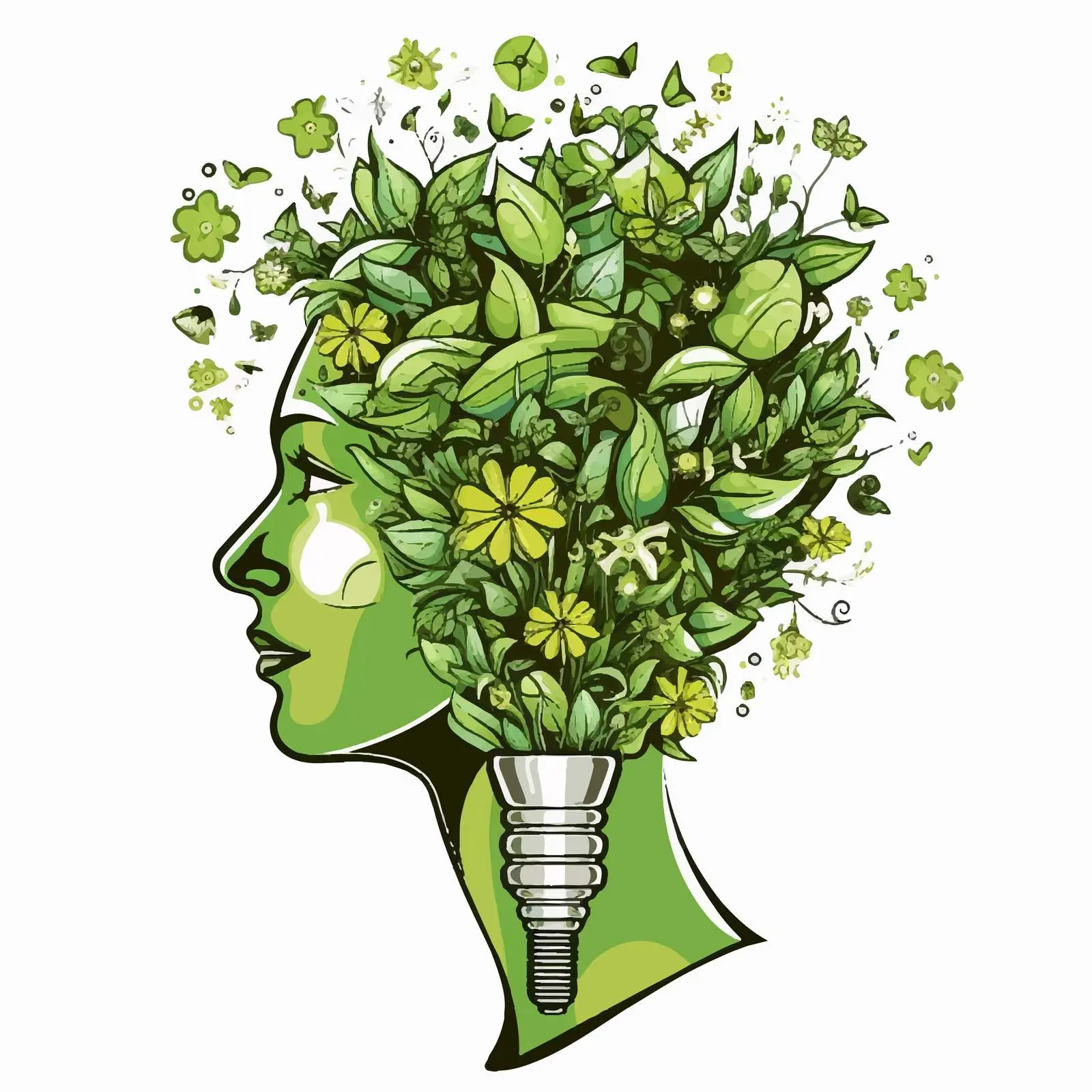 Cartoon Vector Illustration of Green Design — free download from Dotvec