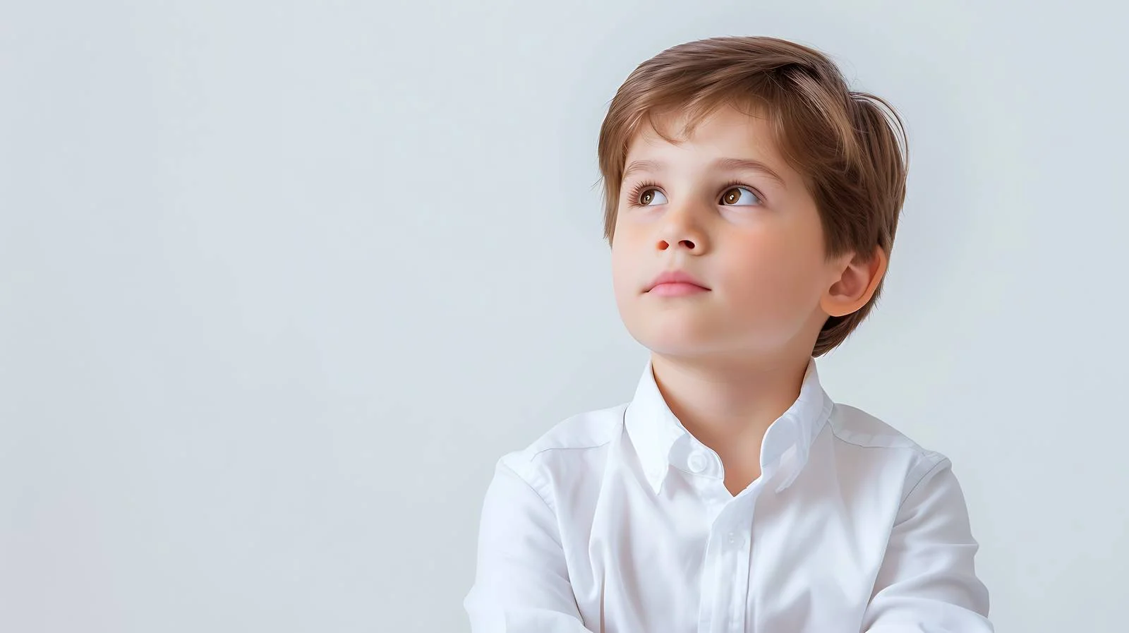 Contemplative Young Boy Portrait free images image from Dotvec