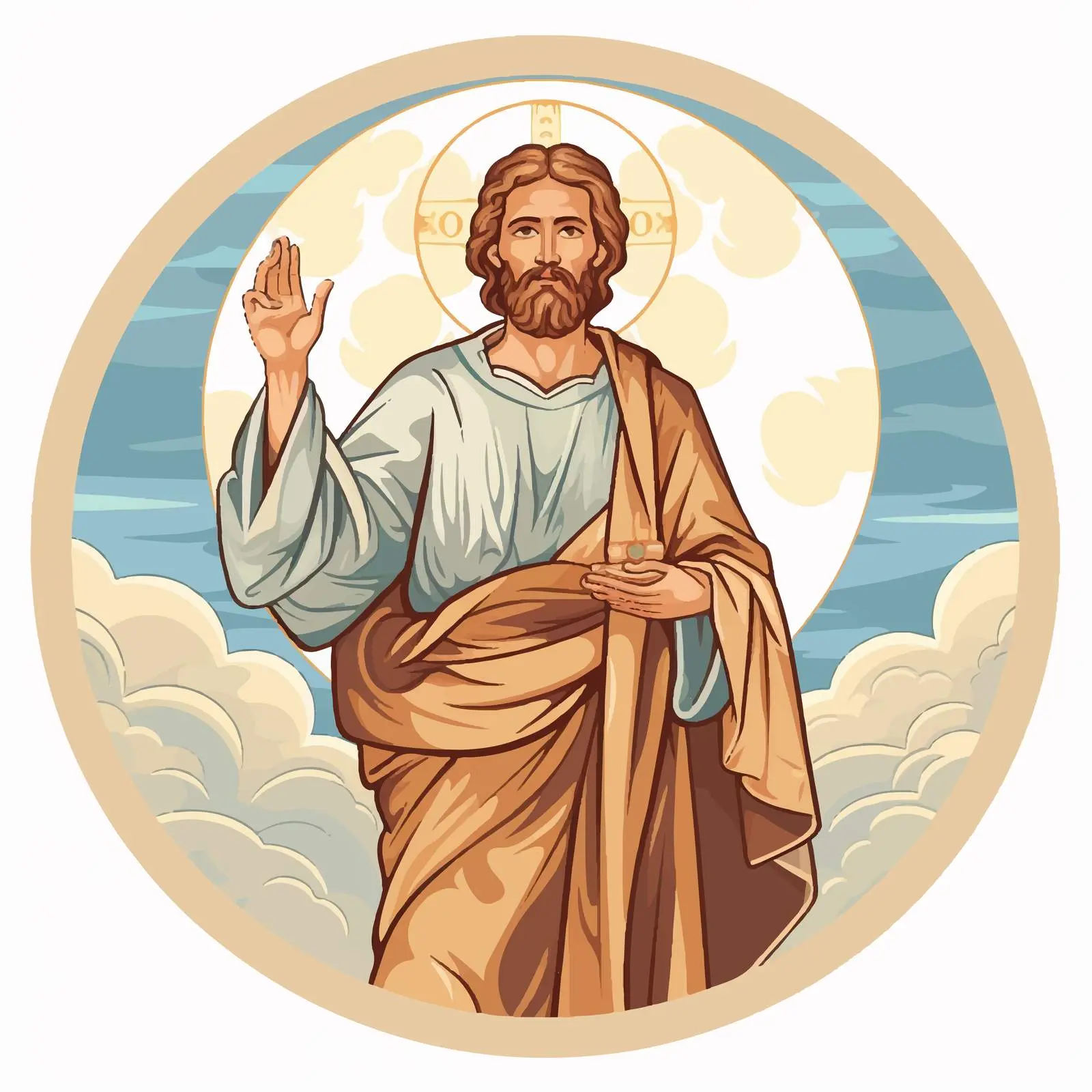 Thomas the Apostle Illustration with Assurance Theme — free download from Dotvec