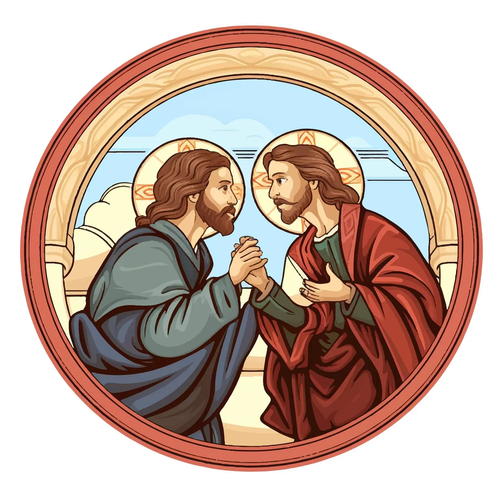Doubting Thomas Christian Assurance Illustration — free download from Dotvec