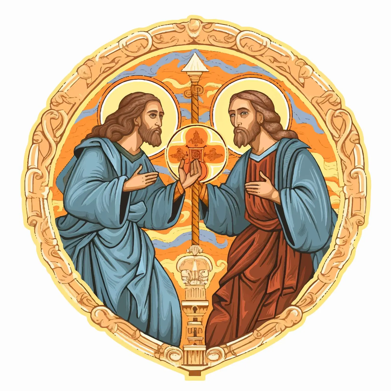 Doubting Thomas Christian Illustration Vector Art — free download from Dotvec