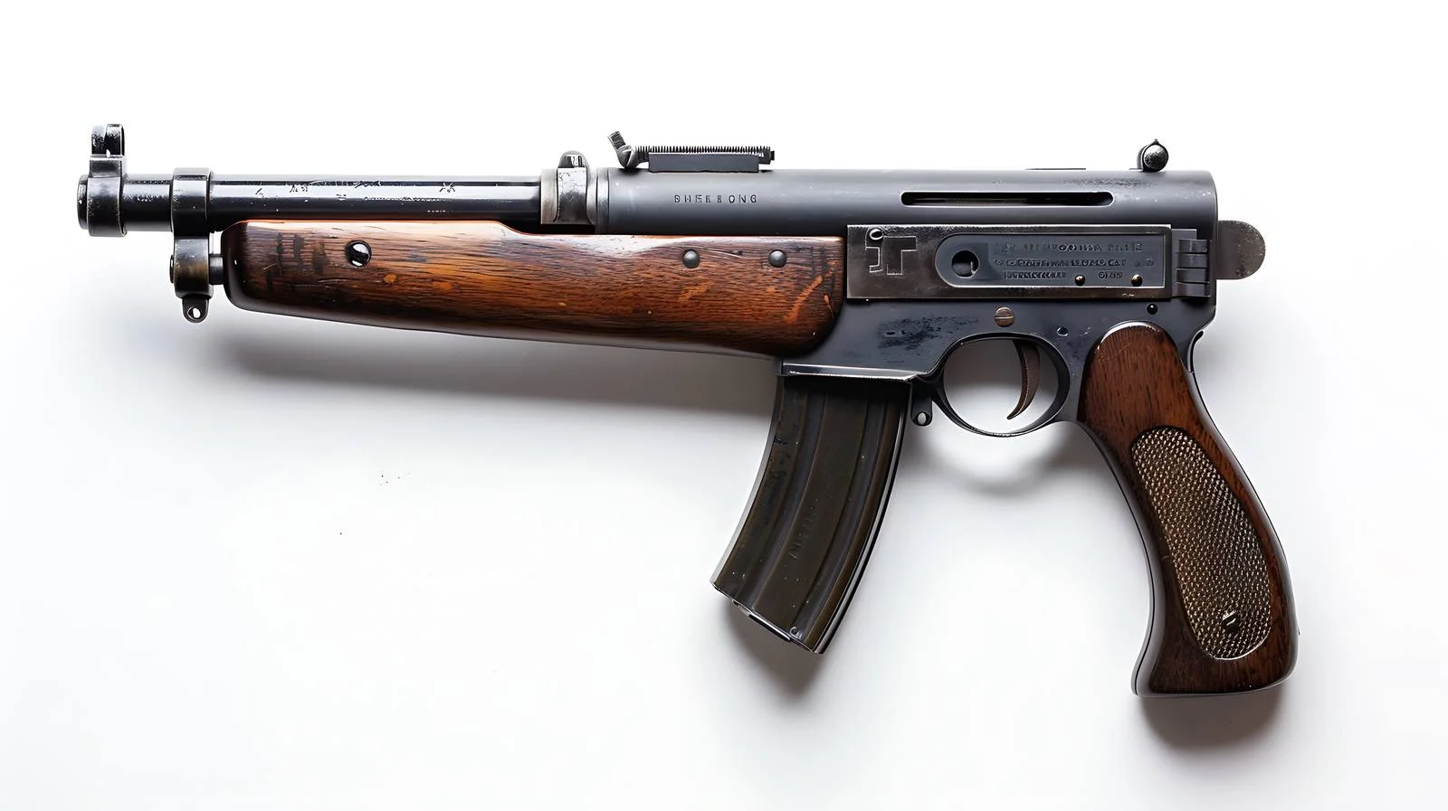 Vintage Thompson Submachine Gun from WWII — free download from Dotvec