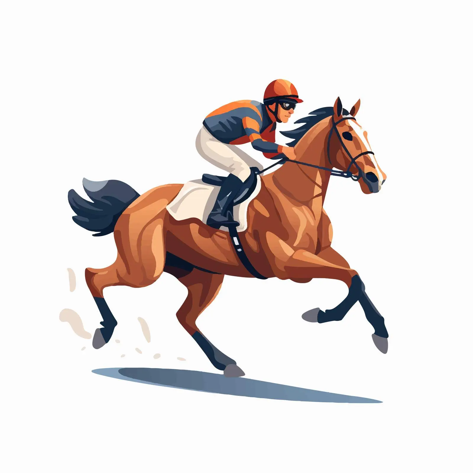 Thoroughbred Racing Flat Vector Illustration — free download from Dotvec