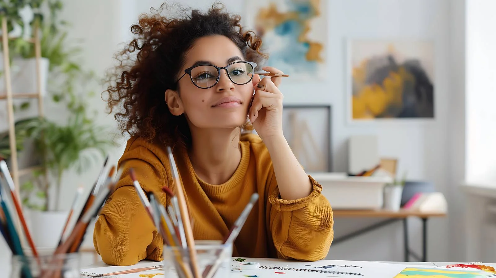 Contemplative Artist Portrait — free download from Dotvec